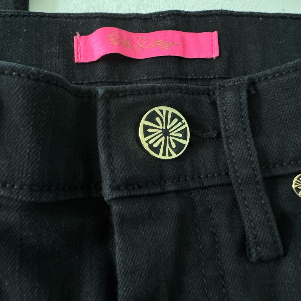 Lilly Pulitzer South Ocean High Rise Jeans in Black Oynx - Picture 3 of 9